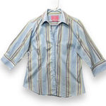 Charles‎ Tyrwhitt Tailored Multicolor Stripe 100% Cotton Dress Shirt Women Large Green Photo 0