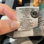 TNA Black & White Checkered Plaid Button Down Shirt M Size M Photo 5