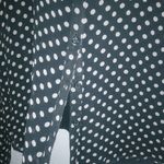 Worthington  XL Silk Polka Dot Button Front Top Black White Workwear Photo 6