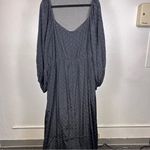 A New Day Black Long Sleeve Dress with White Dots Photo 3