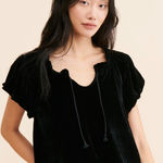 Free People Womens  Terese Velvet Puff Sleeve Top Size S Photo 0