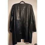Chico's 3 Women's Black Faux Leather Grommet Detail Collarless Jacket 16 XL NWT Photo 5
