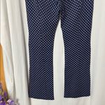 Tory Burch Sport Navy and White Patterned Flare Pants Size Small Petite Blue Photo 5