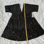Wishlist DRESS WOMEN’S SHORT SLEEVE BABYDOLL SEQUINED in Black size S/M Photo 5