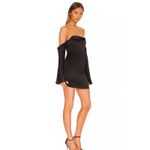 Camila Coelho NWT  Charlie Black Satin Off Shoulder Mini Dress Size XXS Photo 2