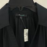 Madewell  Poplin Splitneck Mini Shirtdress Minimalist Relaxed Jet Black Small NWT Photo 7