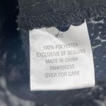 Nollie Black Grunge Sequin Sheer Crop Tank Top Size Medium Photo 1