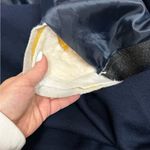 Vintage Wool Cape Zlata Navy Wool Blend Cape with Fur Detail, One Size EUC Blue Photo 9