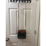 Vera Pelle Green BROWN Leather Purse  Italian Crossbody Handbag Photo 1