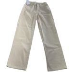 We Wore What  Jeans Womens 25 Cream‎ High Rise Dad Rigid Denim Straight Pants New Photo 1