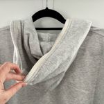 Aerie  Light Gray Oversized 1/2 Zip Pull Over Hooded Sweatshirt Photo 5