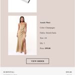 Azazie Champagne Maci Dress Photo 2