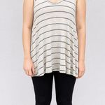 Urban Outfitters Size Medium White Flowy Striped Tank Top. Photo 0