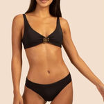 Trina Turk New.  black jeweled bikini top. Size 6. Retails $96 Photo 0