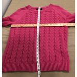 Lands' End Lend’s End Drifter Hot Pink Sweater Large 14/16 Long Sleeve Pullover Round Neck Photo 8