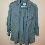EXPRESS  Women’s Shirt Boyfriend style Military Button Down Top XS Photo 0