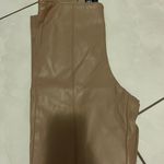 ZARA Beige Leather Pants Photo 3