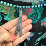 Anthropologie Black and Teal Floral Tunic Photo 4