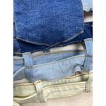 Azalea Wang Patchwork Cropped Denim Jacket Cutout Blue White Size L Statement Size L Photo 7