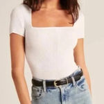 Abercrombie & Fitch Abercrombie Ribbed Knit Tee White XS Photo 0