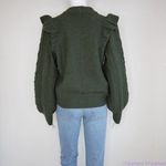 Madewell  Hollydene Ruffle-Shoulder Pullover Sweater, women's‎ size M Photo 3