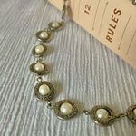 Scrollwork Silver Pearl Necklace Vintage “Vigil” Victorian Revival Classic Photo 8