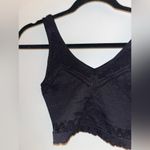 Aerie Black Real Good Superchill Seamless Bra Top Photo 2