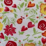 Just My Size Vintage Shirt White Fuchsia Ladybug Floral Heart Print Short Sleeve Photo 7