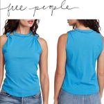 Free People  Side Knot Tie Knit Tank Blue Size XS Photo 1