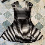 Derek Heart  Dress- Black and White Striped Photo 0