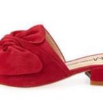 Neiman Marcus  Sancha Suede Bow Slide Mules Photo 1