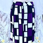 Premise pencil skirt size 8 preppy office graphic purple colorblock Photo 1