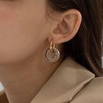 Transparent hoop gold hoop earrings hoops earrings special design dangle hoops earrings Photo 3