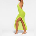 SKIMS  Summer Mesh Lace Deep Plunge Long Dress  Green Small NWT Photo 1