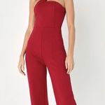 Lulus Burgundy Sleeveless One -Shoulder Jumpsuit  Photo 0