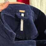 Free People 💖  Blue Velvet Uncut Corduroy Military Jacket Photo 5