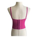 Dealmore -WOMENS MAGENTA CORSET-SIZE SMALL Stunning corset top, lace and mesh, has side boning, 80% nylon and 20% spandex, great condition, size small Measurements: Bust: armpit to armpit 15-18 inches Photo 8