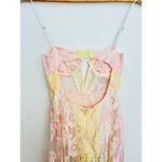 For Love & Lemons Lace Blossom Maxi Dress Sheer Pastel Floral Ethereal Festival Pink Size XXS Photo 11