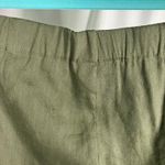 J.Jill Linen Stretch Pull-On Pants L Green Tapered Relaxed Fit Elastic Waist Photo 7