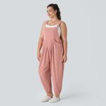 Halara Adjustable Strap Button Multiple Pockets Waffle Casual Plus Size Jogger Overalls Photo 2