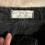 We The Free  People Black Jeans Size 29 Frayed Wide Straight Mom Photo 4