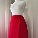 Vintage ‘90s Sag Harbor Petite Red Side Button Midi Skirt Size 10P Photo 2