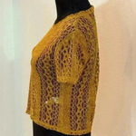 ZARA  Trafaluc Mustard Lace Tee Photo 3