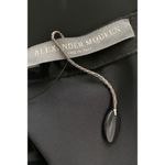 Alexander McQueen Black Velvet Burnout Dress SZ 10 | Virgin Wool & Cashmere | NW Photo 5