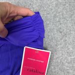 Catalina Women's Swim Bottom Size L Purple Moderate Coverage Foldover Band Photo 3