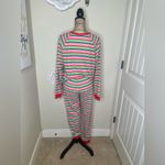 NTM: Pajamaramas Striped Waffle Knit Pajama Set Top & Drawstring Pants Sz M NWT Red Size M Photo 8