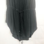 Mystree  Sleeveless Embroidered Dark Gray Top Size Small Photo 4