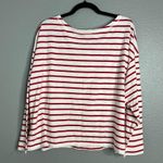 Old Navy NWOT Love You More Embroidered Stripe Boxy Top Long Sleeve Nautical XXL Photo 7
