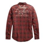 Harley Davidson Harley-Davidson Women's Plaid Shirt Size Petite Large Photo 15