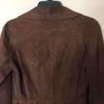 Ladies brown bottom down leather top size small Photo 10